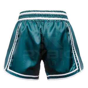 Shorts de Muay Thai fabriqués au Pakistan, prix bas, tissu haute densité, pour la salle de sport, fabriqués avec les meilleurs matériaux, en promotion. - Product Image 3