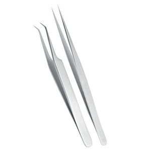 Juego de Pinzas de Aislamiento de 45 Grados, Profesionales para Extensiones de Pestañas, Reutilizables, Esterilización a Alta Temperatura, Acero Inoxidable - Product Image 1