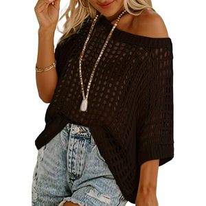 Classic vintage fashion Comfortable Relaxed Knitted Short-sleeved Polyester T-shirt Skirt Casual <b>Top</b> - Product Image 1