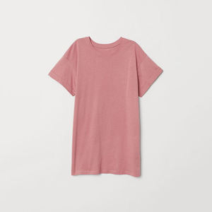 Cheap Price Women's <b>Rose</b> Pink Crew Neck Short Sleeve T-Shirt Regular Fit Solid Color Casual Jersey 100% Cotton Breathable All - Product Image 6