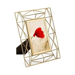 Designer Metal Glass Photo <b>Frame</b> Modern Decorative <b>Picture</b> Holder Elegant <b>Frame</b> Home Living Room Office Display Accessory - Product Image 1