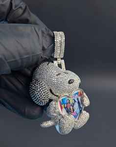 VVS Moissanite Diamond Iced Out Custom <b>Dog</b> Photo Pendant Necklace In 925 Silver Hip Hop <b>Memorial</b> Pendant At Wholesale Price - Product Image 6