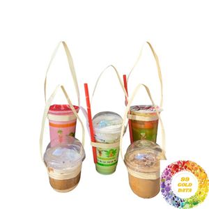 Portavasos de Hoja Natural para Cafeterías, Tiendas de Té de Burbujas, Bares de Jugos y Negocios de Bebidas para Llevar - Product Image 2