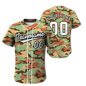 Camiseta de béisbol de camuflaje personalizada con nombre y número personalizados, camiseta deportiva de equipo - Product Image 5