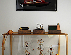 Handheld Telescope in Wood <b>Box</b> Brown Leather Finish Nautical Vintage Maritime Decor Collectible <b>Gift</b> 40.64Lx5.7Wx5.7H cm - Product Image 6