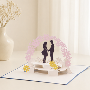 Wholesale Luxury Wedding 3D Pop up Card <b>Handmade</b> <b>Paper</b> Customized Shape Digital Printing Vietnam Manufacturer Greeting Card - Product Image 1