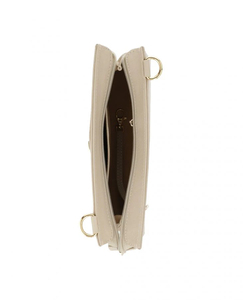 Sac bandoulière élégant en cuir véritable beige pour femme, haute qualité, fermeture éclair souple, sangle fixe, logo personnalisé OEM, grande capacité, luxe - Product Image 4