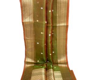 Saree en soie de coton imprimé/Saree en soie de coton brodé/Saree en soie de coton de créateur Saree en soie de coton léger en coton doux - Product Image 3