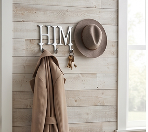 Premium HIM Letter <b>Wall</b> <b>Mounted</b> Hooks Aluminum Decorative Design Perfect For Home Storage Organization Keys Hats And <b>Clothes</b> - Product Image 6
