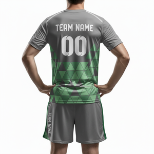 Maillot de football personnalisé à col en V, manches courtes, imprimé géométrique, polyester respirant, uniforme d'équipe, adulte unisexe, toutes saisons - Product Image 2