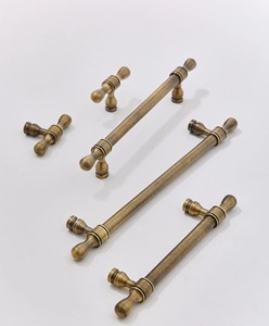 Tiradores de gabinete retro de latón antiguo grabados a medida, tiradores de cajones, pomos dorados para cómodas, tiradores de puertas de armario modernos - Product Image 3
