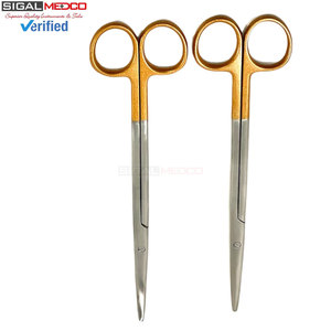 กรรไกรตัดเย็บผ่าตัดแบบแมนนวล Metzenbaum ขนาด 7 นิ้ว ผลิตจากเหล็กกล้าไร้สนิมของเยอรมนี ใบมีดตรง/โค้ง ปลายทู่/ปลายมน สำหรับงานผ่าตัดที่ละเอียดอ่อน - Product Image 3