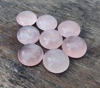 Cabochon de pierre précieuse en quartz rose naturel rose cristallin, taille poire 4 mm, certifié IGI, prix de gros, pour bagues et bijoux