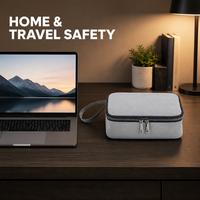 Sac de batterie compact en fibre de verre enduit de silicone, résistant au feu, étui de rangement pour batterie, étui électronique étanche, OEM ODM