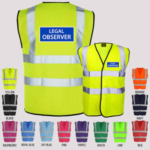 Men's Orange Reflective Safety Vest V-Neck Zipper Closure Breathable Lightweight Outerwear for Work Wear Spring Casual - Product Image 6