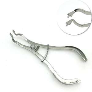 Pinzas de Goma Dental de Alta Calidad, Tipo Ivory, 17cm, Agarre Potente, Instrumentos de Acero Inoxidable para Colocación de Goma Dental - Product Image 1