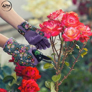 Guantes de Jardinería de Buena Calidad con Diseño Personalizado, Guantes de Trabajo de Jardín con Estampado Floral, Guantes de Plantación con Palma Reforzada y Dedos Completos - Product Image 3