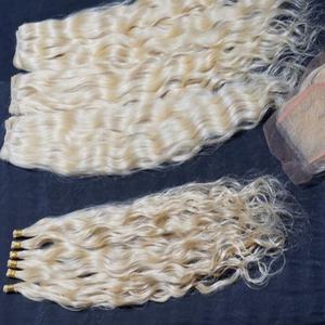 Distribuidor de cabello rubio 613, trama de cabello humano, alta calidad, máquina rubia 613, mechones de doble trama - Product Image 6