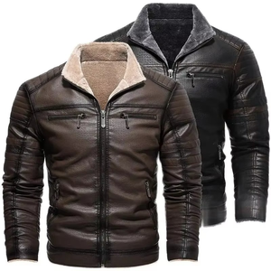 Wholesale Men <b>Genuine</b> <b>Leather</b> <b>Jacket</b> Premium Sheep Skin Custom Design OEM Logo High Quality Winter Fashion Durable <b>Jacket</b> - Product Image 5