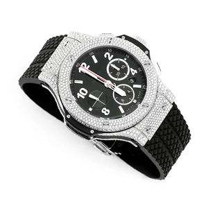 Montre à quartz en acier inoxydable de luxe, style hip-hop, avec cadran en verre et bracelet en moissanite 20 mm - Product Image 3