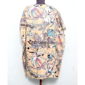 Caftán Corto Estampado Indio 100% Algodón, Ropa Casual de Verano para Mujer, Caftán Étnico con Estampado de Bloques - Product Image 5