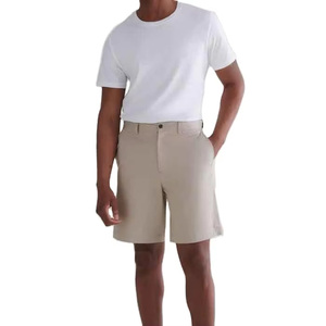Shorts Bermuda Kaki pour Homme 100% Coton Tissu Oxford Style Décontracté avec Poches Taille Moyenne Fermeture Boutonnée Respirant Tissé - Product Image 1