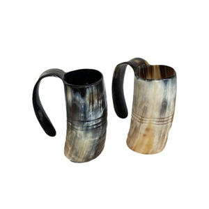 AleHorn Taza de Café Artesanal de Cuerno Vikingo, para Bebidas Calientes y Frías, con Asa, Gran Capacidad, Grabado, Regalos para el Día del Padre, Cerveza - Product Image 1