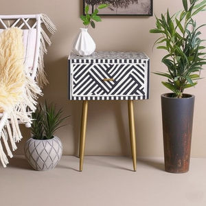 Mesa Redonda con Incrustaciones de Hueso Personalizadas, Mueble Decorativo de Lujo Hecho a Mano, Decoración Interior para el Hogar y Comercios - Product Image 5