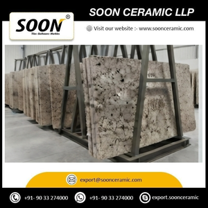 Dalles de granit naturel poli de qualité export indienne, couleur beige emblématique, modernes, grandes, écologiques et durables, pour escaliers, cheminées et éviers - Product Image 2