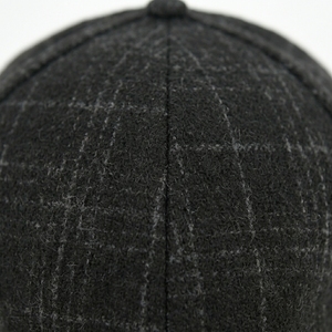 Wholesale Unisex <b>Black</b> Checked Cotton <b>Baseball</b> <b>Cap</b> Adjustable Fit Casual Style Four Seasons Wear - Product Image 6