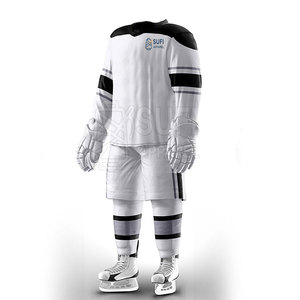 Uniforme de hockey sur glace élégant et respirant en polyester pour hommes adultes avec pantalon et numéro personnalisables dans plusieurs couleurs - Product Image 4