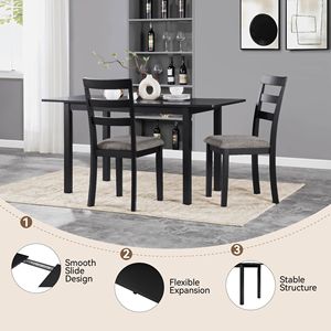 Tavolo da Pranzo Moderno Estensibile in Legno per 4-8 Persone, per Cucina, Sala da Pranzo e Ufficio - Product Image 4