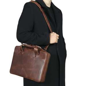 Sac à main en cuir véritable pour homme, sacoche pour ordinateur portable, sac à bandoulière, sac messager, sac de voyage, sac de bureau, grande capacité - Product Image 1