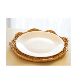 Sous-plat rond en rotin naturel résistant à la chaleur, motif vert, vente en gros, pour assiettes et plats - Product Image 4