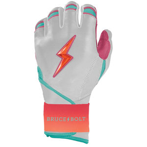 ถุงมือตีเบสบอลรุ่น Bear Series แบบแขนยาว สีชมพูอ่อนขาว BRUCE BOLT ทำจากหนัง Cabretta 100% - Product Image 4