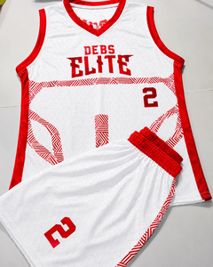 Ensemble Maillot et Short de Basketball Personnalisé pour Homme – Sans Manches, Nom et Numéro Personnalisables, Sublimation, Entraînement d'Équipe, Sportif - Product Image 1