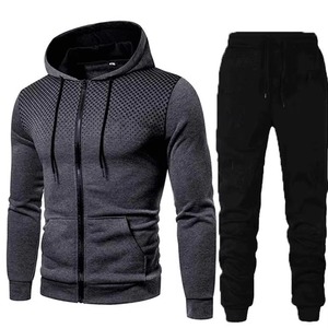 Survêtements d'hiver pour hommes à coupe ajustée avec logo personnalisé, vêtements de sport en coton et polyester, polaire respirant, écologique, de haute qualité - Product Image 1