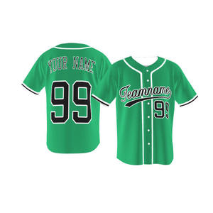 Maillots de baseball tendance en gros, couleur personnalisée, grandes tailles, 100 % polyester, avec logo OEM, vêtements de baseball en gros - Product Image 5