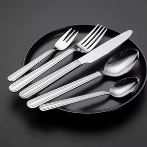 Classic Modern Metal Cutlery Set Stainless Steel Dining Spoon <b>Fork</b> Knife Flatware Set Elegant Durable Tableware - Product Image 1