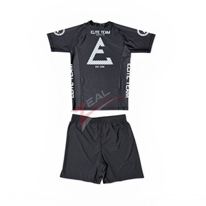 custom no gi set bjj rashguards mma no gi jiu jitsu <b>grappling</b> <b>shorts</b> sublimation printing made in pakistan - Product Image 2