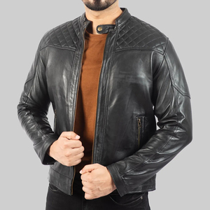 Vestes en cuir pour hommes à manches longues, prix de gros, 100% cuir PU, cuir écologique, manteaux d'extérieur pour adultes et garçons - Product Image 5