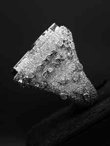 Anillo Personalizado Champion Iced con Nombre, Chapado en Rodio, Moissanita, Estilo Hip Hop, Joyas Luxira, Anillo Fino para Hombre - Product Image 5