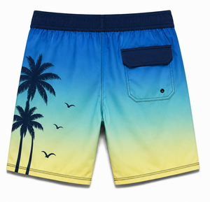 Shorts de Playa para Hombre con Estampado de Palmeras Tropicales, Secado Rápido, Trajes de Baño Personalizados 100% Algodón Poliéster, Ropa de Surf OEM ODM al por Mayor - Product Image 2