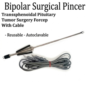 Pince bipolaire électrique réutilisable en acier inoxydable pour la coagulation chirurgicale des tumeurs transsphénoidales hypophysaires, certifiée CE - Product Image 6
