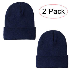 Women's Solid Color Beanies Custom 3D Embroidery Warm Autumn Winter Knitted Cap Girls' Casual <b>Bonnet</b> Blank Winter Hats 2026 - Product Image 2