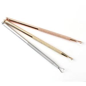 Juego de Herramientas de Metal de Doble Punta para Empujar Cutículas, Instrumento de Manicura Reutilizable con Acabado en Oro Rosa - Product Image 5