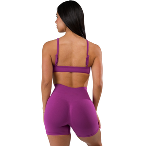 Top Deportivo Acai Berry para Mujer, Sin Costuras, con Efecto Scrunch, Elástico, con Soporte, para Yoga, Gimnasio, Fitness, Ejercicio, Ropa Deportiva - Product Image 3