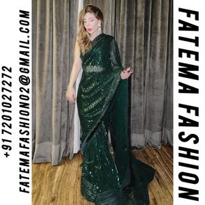 Saree de travail en georgette lourde de haute qualité avec chemisier Exportateur et fournisseur indiens - Product Image 2