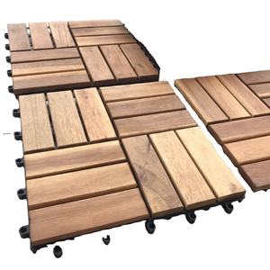 Tuiles en bois d'acacia vietnamien pour extérieur, imperméables, antidérapantes, 18 mm, finition mate contemporaine, solution complète - Product Image 2