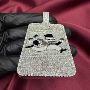 Colgante Personalizado de Plata de Ley 925 con Moissanita, Diseño de Bolsa de Dinero y Letras, Estilo Hip Hop, para Joyería Fina - Product Image 5